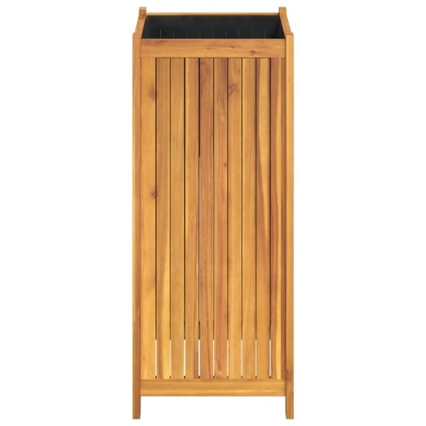 vidaXL Odlingslåda med foder 42x42x100 cm massivt akaciaträ
