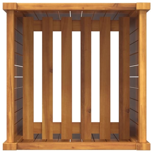 vidaXL Odlingslåda med foder 42x42x100 cm massivt akaciaträ