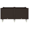 Miniatyrbillede 3 af 7: vidaXL plantekasse med hjul 100x80x54 cm PP brun