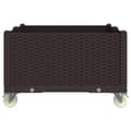 Miniatyrbillede 4 af 7: vidaXL plantekasse med hjul 100x80x54 cm PP brun