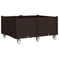 Miniatyrbillede 5 af 7: vidaXL plantekasse med hjul 100x80x54 cm PP brun