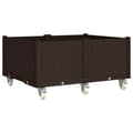 Miniatyrbillede 2 af 7: vidaXL plantekasse med hjul 100x80x54 cm PP brun