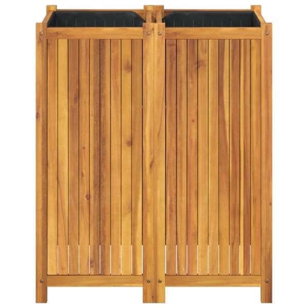 vidaXL Odlingslåda med foder 84x42x100 cm massivt akaciaträ