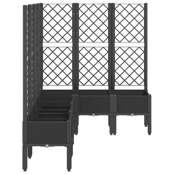 vidaXL plantekasse med espalier 160x120x142 cm PP sort