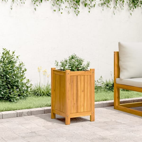 vidaXL plantekasse med for 31x31x50 cm massivt akacietræ