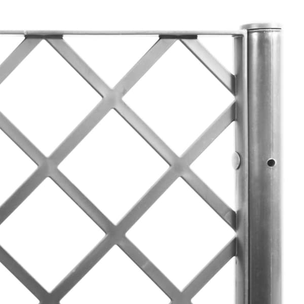 vidaXL Plantekasse med espalier lysegrå 160x120x142 cm PP