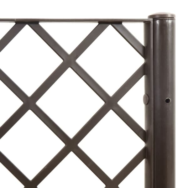 vidaXL plantekasse med espalier 160x120x142 cm PP brun