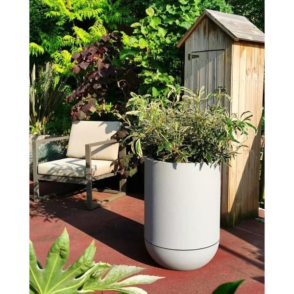 Blomlåda - RISS - RIVIERA GRANIT TULIPE - Plast - Diameter 50 cm - Sten