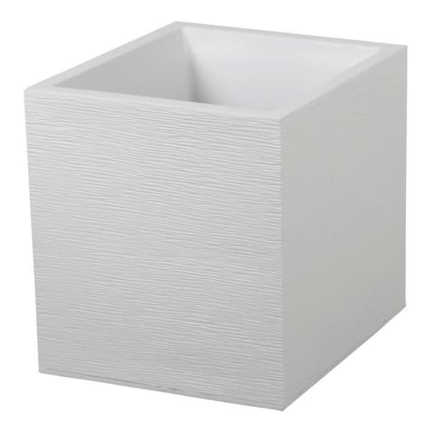 EDA Graphit fyrkantig kruka - 39 x 39 x 43 cm - Kapacitet 31L - Limed vit