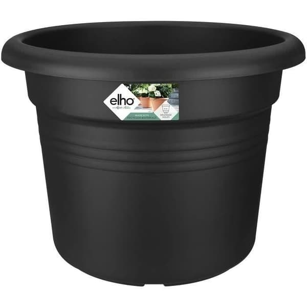 GREEN BASICS Rund blomkruka - Plast - Ø45 - Mjuk terrakotta