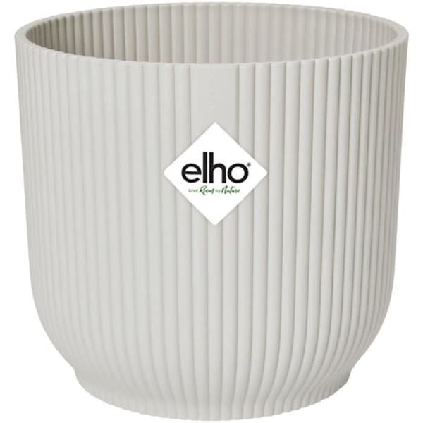 Elho VIBES Rund Blomkruka - Plast - Ø25xH 23,0 cm - Vit/Sidenvit