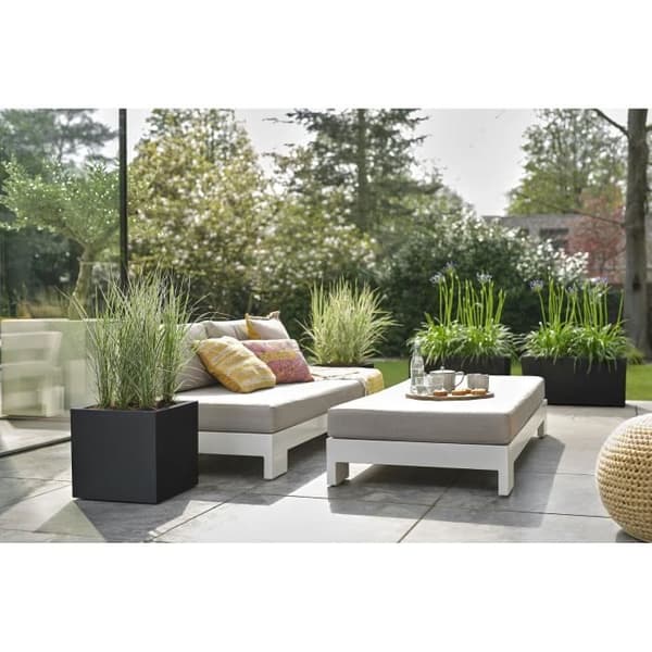 Elho Vivo Next Square 40 Blomlåda - Svart - Ø 39 x H 38 cm - interiör; exteriör - 100 % återvunnen