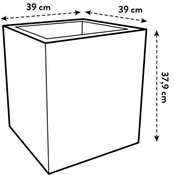 Elho Vivo Next Square 40 Blomlåda - Svart - Ø 39 x H 38 cm - interiör; exteriör - 100 % återvunnen