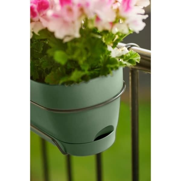 Elho Vibia Campana Balkong Allin1 50 - Grön - L 50 x B 26 x H 17 cm - Balkong - 100% återvunnen