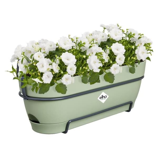 Elho Vibia Campana Balkong Allin1 50 - Grön - L 50 x B 26 x H 17 cm - Balkong - 100% återvunnen