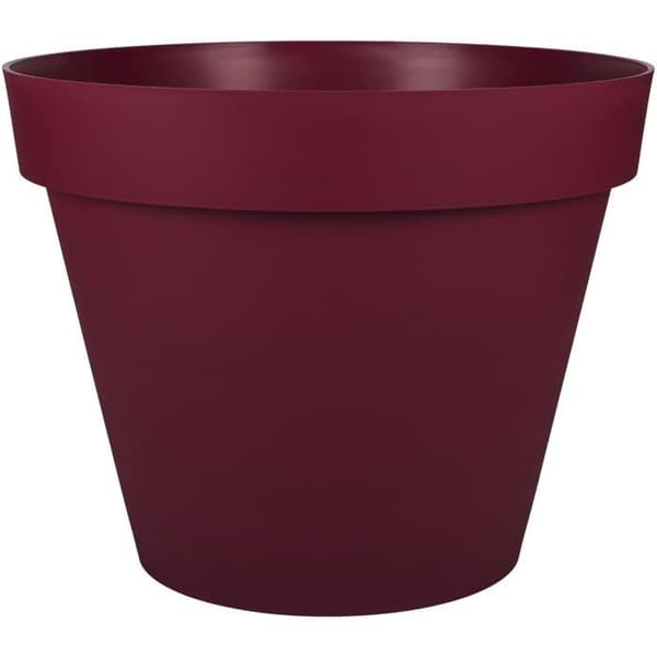 EDA rund blomkruka TOSCANIA Ø 60 cm - Volym 76 L - Ø 59 x H.47 cm - Vinröd