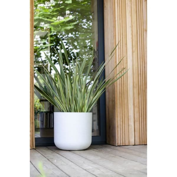 Blomkruka - EDA PLAST - Graphit'Up - Rund - Limed vit - 67 L