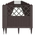 Miniatyrbilde 3 av 8: vidaXL Plantekasse med plugger brun 363,5x43,5x43,5 cm PP
