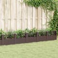 Miniatyrbilde 8 av 8: vidaXL Plantekasse med plugger brun 363,5x43,5x43,5 cm PP