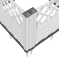 Miniatyrbillede 6 af 8: vidaXL plantekasse med spyd 363,5x43,5x43,5 PP hvid