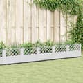 Miniatyrbillede 8 af 8: vidaXL plantekasse med spyd 363,5x43,5x43,5 PP hvid