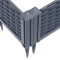 Miniatyrbillede 7 af 8: vidaXL plantekasse med spyd 362,5x42,5x28,5 cm PP grå