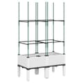 Miniatyrbillede 1 af 7: vidaXL plantekasse med espalier 80x40x142,5 cm PP hvid