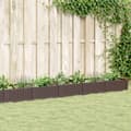 Miniatyrbillede 8 af 8: vidaXL plantekasse med spyd 362,5x42,5x28,5 cm PP brun