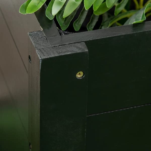 Rootz Højseng - Plantekasse - Vejrbestandig maling - 4 hjul - Naturligt træ - Grantræ - Sort - 89 x 48 x 47 cm