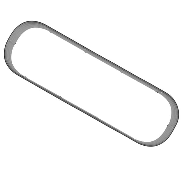 Rootz Højbed - Plantebed - Modulært Højbed - Beskyttede kanter - Grundløst design - Galvaniseret metal - Sølv - 195 x 62 x 30 cm