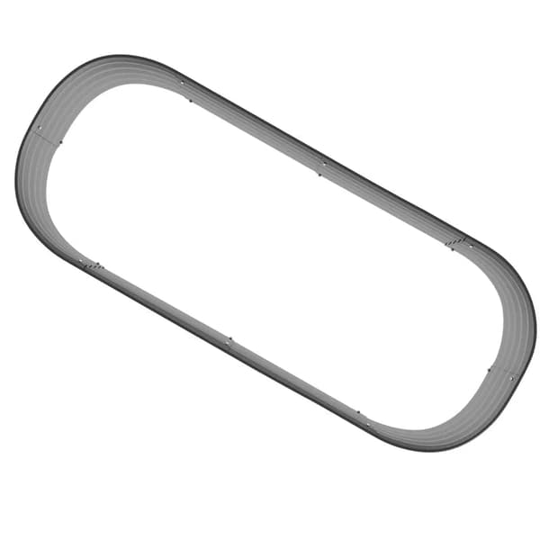 Rootzin korotettu sänky - Kasvipenkki - Modulaarinen korotettu sänky - Suojatut reunat - Perusteeton muotoilu - Galvanoitu metalli - Hopea - 150 x 62