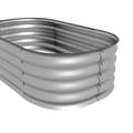 Miniatyrbillede 4 af 6: Rootz Højbed - Plantebed - Modulært Højbed - Beskyttede kanter - Grundløst design - Galvaniseret metal - Sølv - 105 x 62 x 30 cm