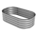 Miniatyrbillede 1 af 6: Rootz Højbed - Plantebed - Modulært Højbed - Beskyttede kanter - Grundløst design - Galvaniseret metal - Sølv - 105 x 62 x 30 cm