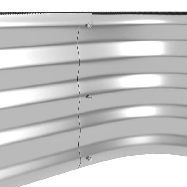 Rootz Højseng - Lavet af metal - 2 niveauer - Vejrbestandig - Åben bund - Sølv - 120 x 90 x 30 cm