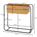 Miniatyrbillede 4 af 7: Rootz Modern Design Rektangulær Plantepotte - Sort & Guld Plantekasse - Elegant og funktionel indendørs planteholder - 60 cm x 60 cm x 24 cm - Håndlav