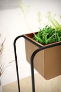 Miniatyrbillede 5 af 7: Rootz Modern Design Rektangulær Plantepotte - Sort & Guld Plantekasse - Elegant og funktionel indendørs planteholder - 60 cm x 60 cm x 24 cm - Håndlav