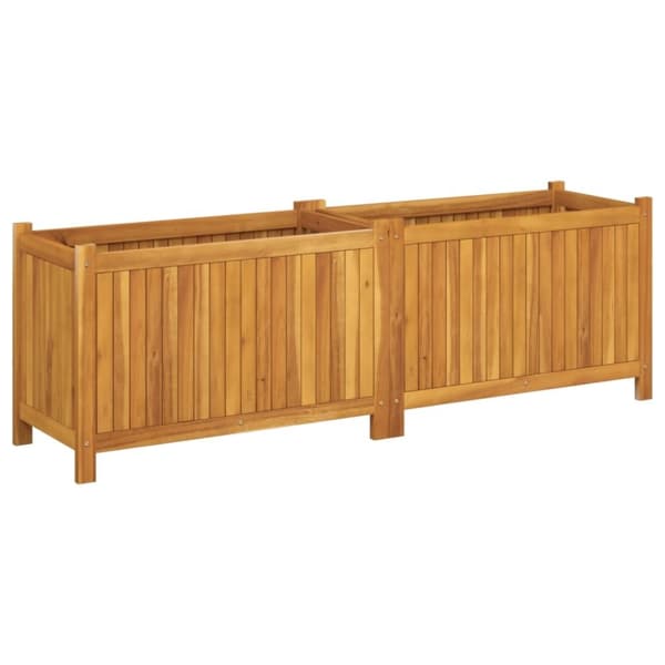 vidaXL plantekasse med for 153x38,5x50 cm massivt akacietræ