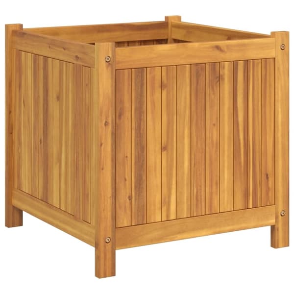vidaXL Plantekasse med foring 50x50x50 cm helte akasie
