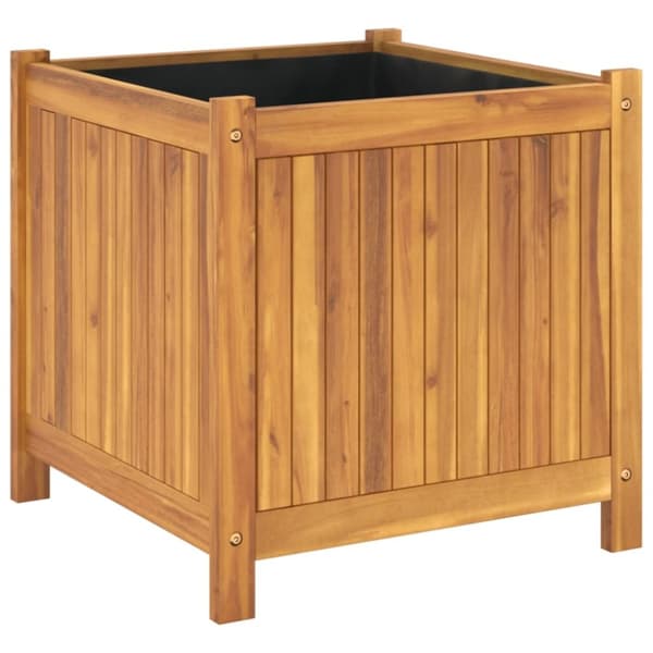 vidaXL Plantekasse med foring 50x50x50 cm helte akasie