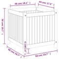 Miniatyrbilde 8 av 9: vidaXL Plantekasse med foring 50x50x50 cm helte akasie