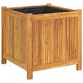 Miniatyrbilde 1 av 9: vidaXL Plantekasse med foring 50x50x50 cm helte akasie
