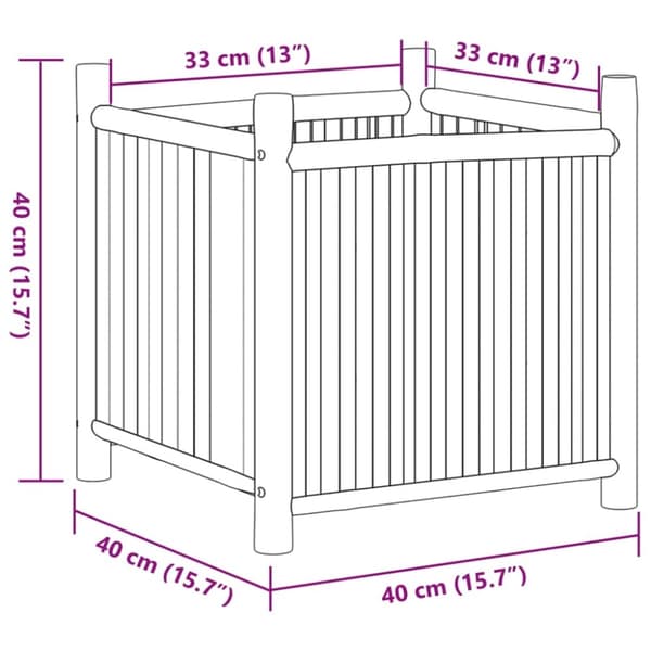 vidaXL Plantekasse 40x40x40 cm bambus