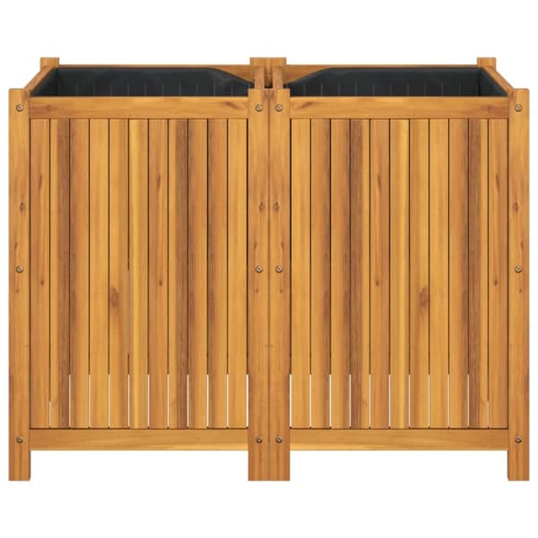 vidaXL Plantekasse med foring 100x50x75 cm helte akasie