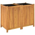 Miniatyrbilde 6 av 9: vidaXL Plantekasse med foring 100x50x75 cm helte akasie