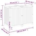 Miniatyrbilde 8 av 9: vidaXL Plantekasse med foring 100x50x75 cm helte akasie
