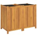 Miniatyrbilde 1 av 9: vidaXL Plantekasse med foring 100x50x75 cm helte akasie