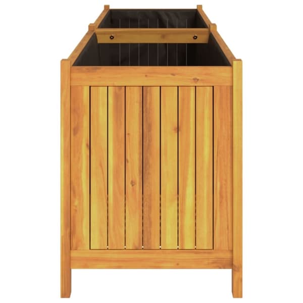 vidaXL Plantekasse med foring 199x38,5x50 cm helte akasie