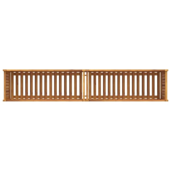 vidaXL Plantekasse med foring 199x38,5x50 cm helte akasie