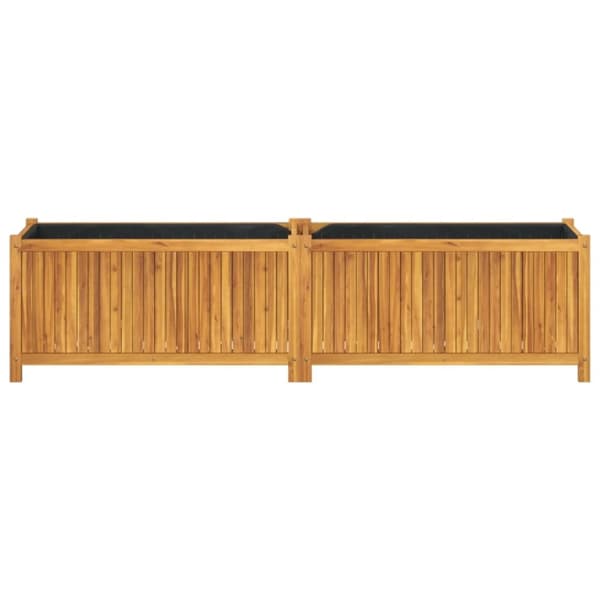 vidaXL plantekasse med for 199x38,5x50 cm massivt akacietræ