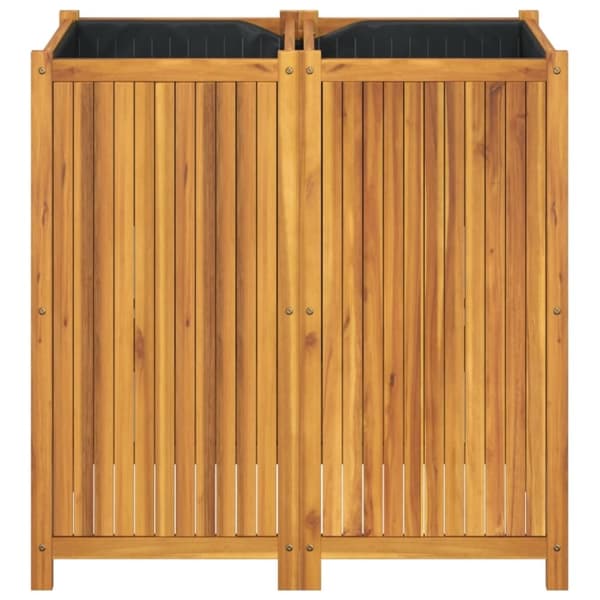 vidaXL Plantekasse med foring 100x50x100 cm helte akasie